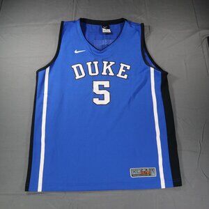 Vintage Duke Blue Devils #5 Nike Elite Basketball Jersey Youth XL (Men's Small)